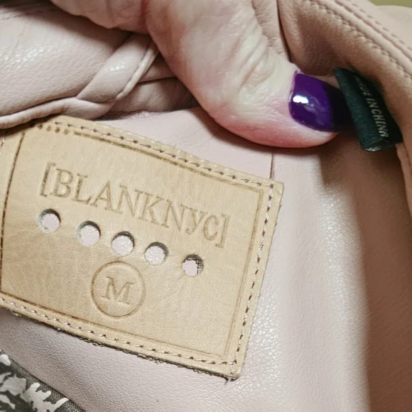 Women's Blank NYC Pink Moto Jacket - Picture 8 of 14